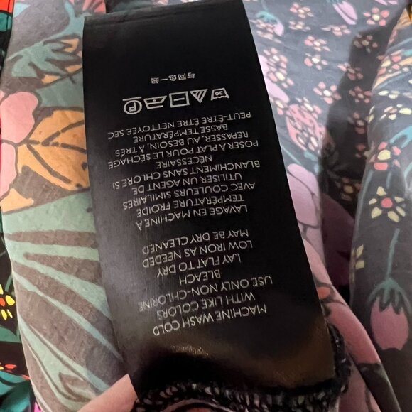 Free People Dress -Strawberry Fields Black Floral Summer Mini, Size: M - Picture 10 of 16